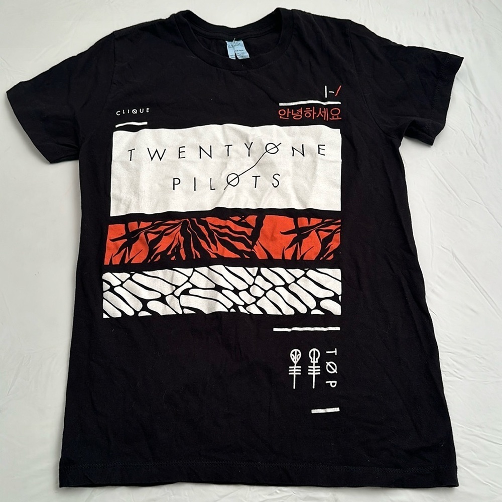Twenty One Pilots Clique black short sleeve crew neck t-shirt